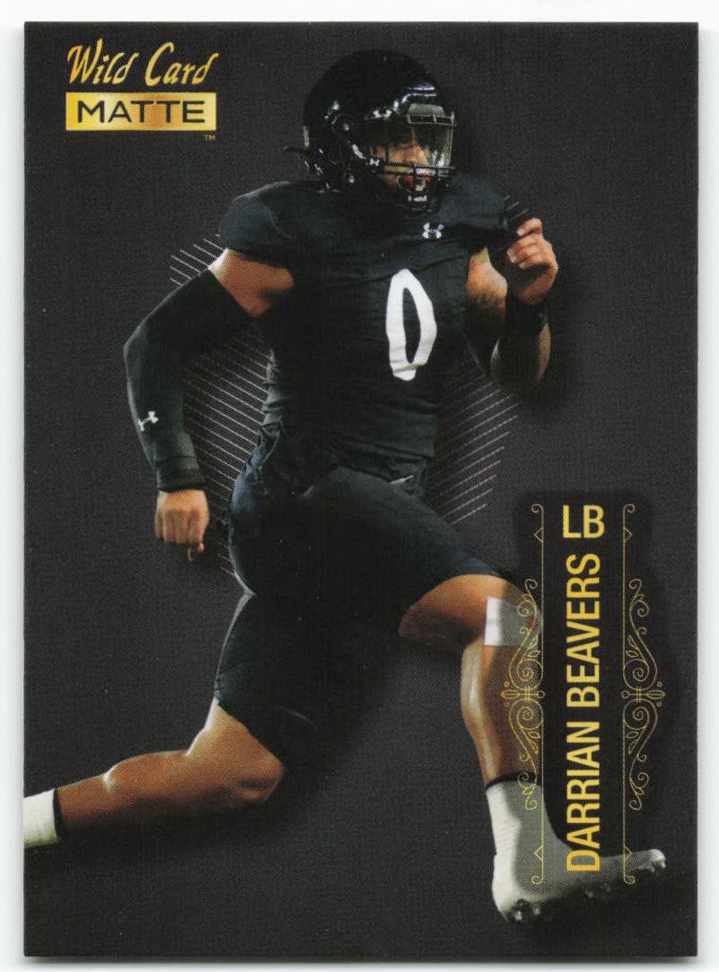 2022 Darrian Beavers Wild Card Matte Black Rookie