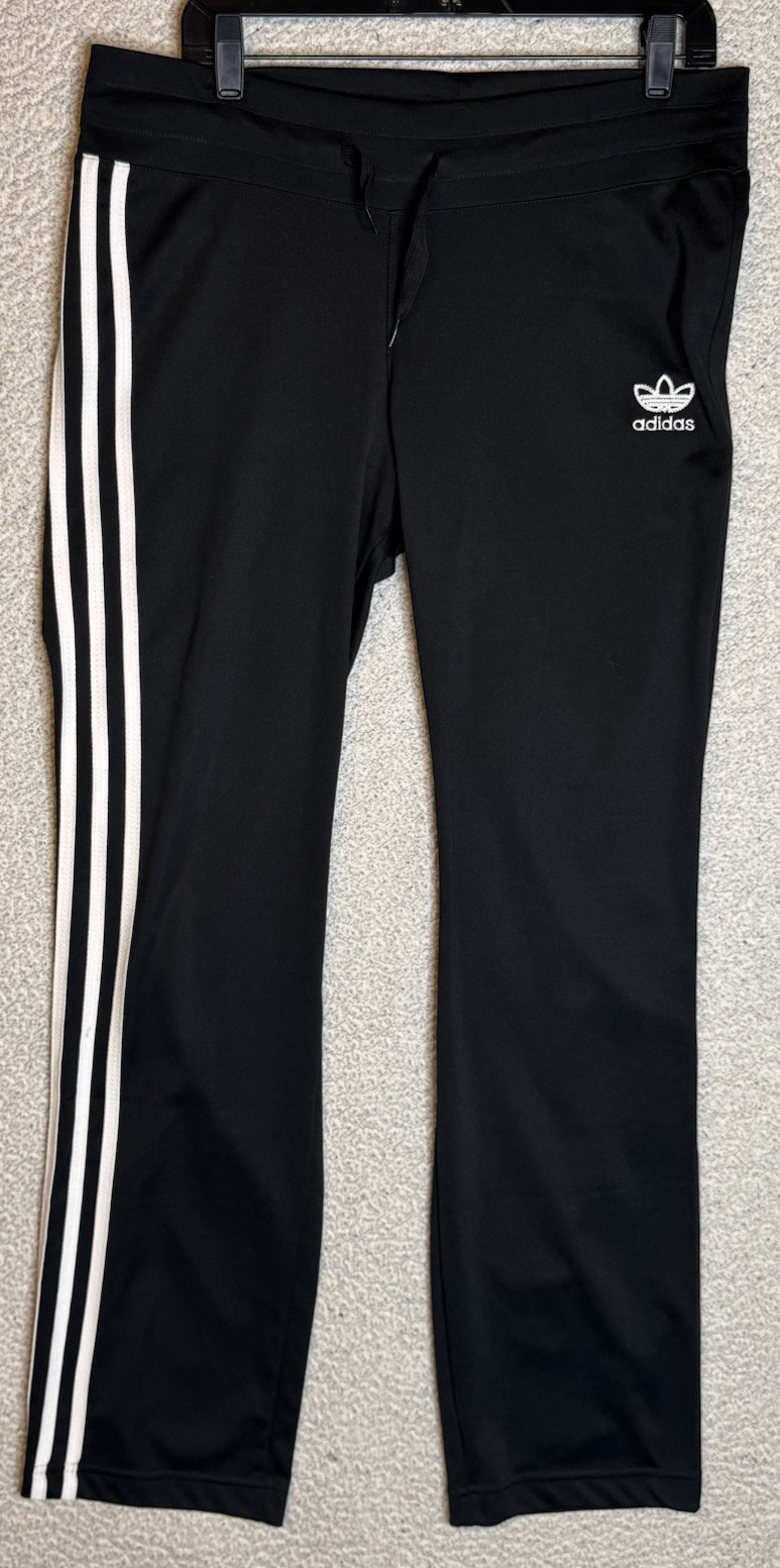 ADIDAS Track Suit 70’s 80’s Women’s XL Rare Vintage Black White Stripe Perfect image 9