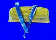 Vintage Weck Folding Hair Razor W/Original Canvas Case