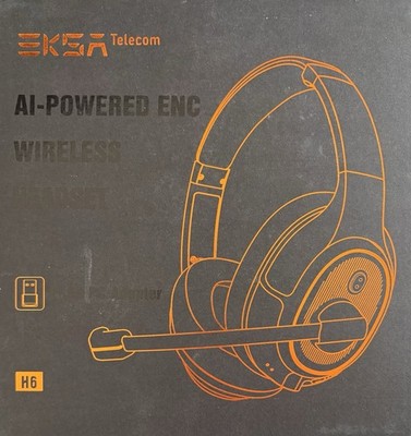 Eksa H1 Noise Cancelling Trucker Bluetooth Headset with Microphone Wireless 