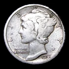 1917-S Mercury Dime Silver  ---- Nice Coin ----  #PP179