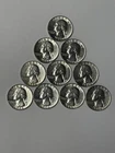 Washington Silver Quarters: Set Of 10