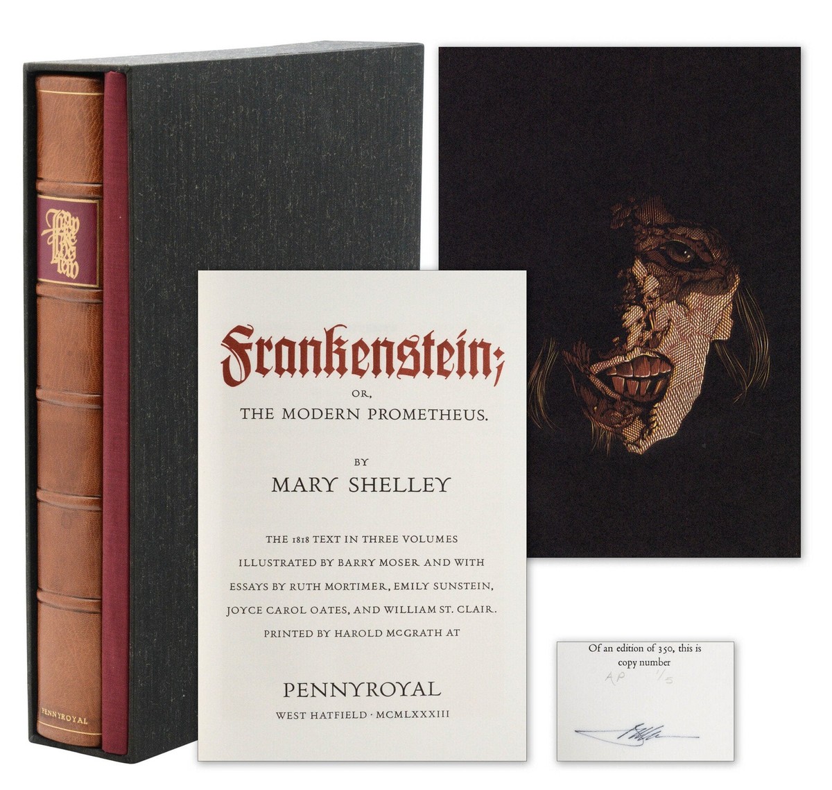 Frankenstein ~ SIGNED by BARRY MOSER ~ Pennyroyal Press ~ Proof