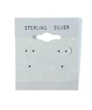 Pack of 100 Grey Hanging Earring Cards, Jewelry Display