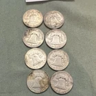 New ListingLot of 8 Franklin Half Dollars 50C Silver Business Strike Circulated Uncertified