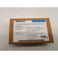 RIITOP PCIe Adapter NVMe PCIe 3.0/4.0 x4 Converter Card 2230 2242, 2260 2280 SSD