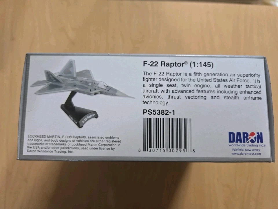 F-22 RAPTOR LOCKHEED MARTIN ВВС США 1/145 ПОЧТОВАЯ МАРКА PS5382-1 НОВЫЙ В КОРОБКЕ - Изображение 3 из 3