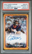 2024 Topps Chrome-Autographs C.J. Stroud #BA-CST Orange Wave Refractor/25 PSA 10