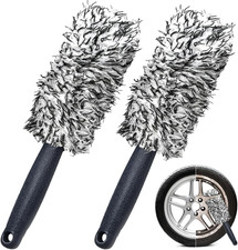 Pack of 2 Wheel Rim Brush Alloy Wheels, Rim Cleaner Brush, Microfibre Wheel Brus
