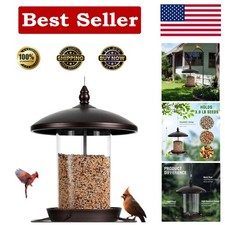 Durable Metal Bird Feeder with Easy-Refill Top   Ideal for Cardinals  Finches