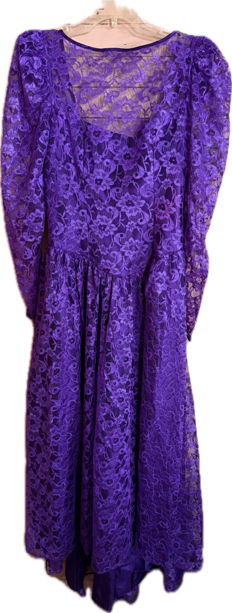 Lace Long Sleeve Purple Bridesmaid Dresses for sale | eBay