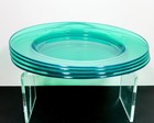 Teal Plastic Outdoor Entertain Dishes/Plates/Cups - 13 Piece Set plus 4 Napkins — photo 3