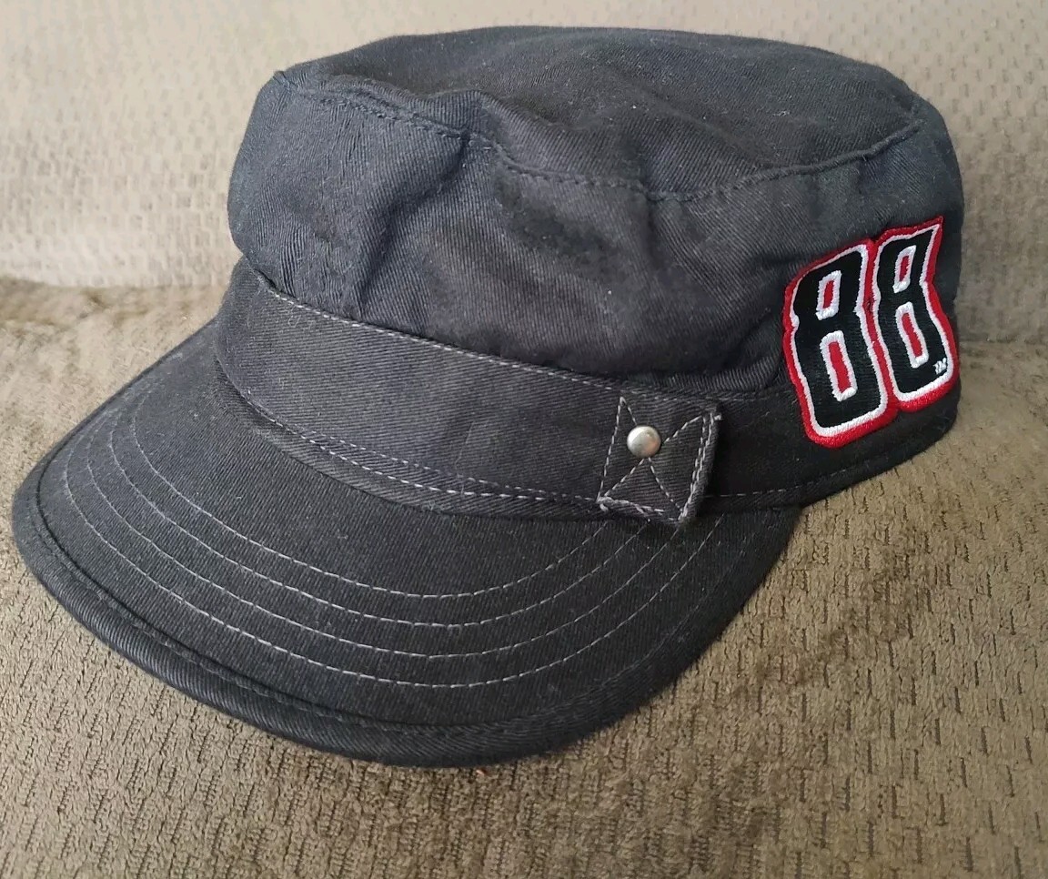 Chase Authentics Strapback Cadet Cap Black Dale Jr #88 Embroidered Logo