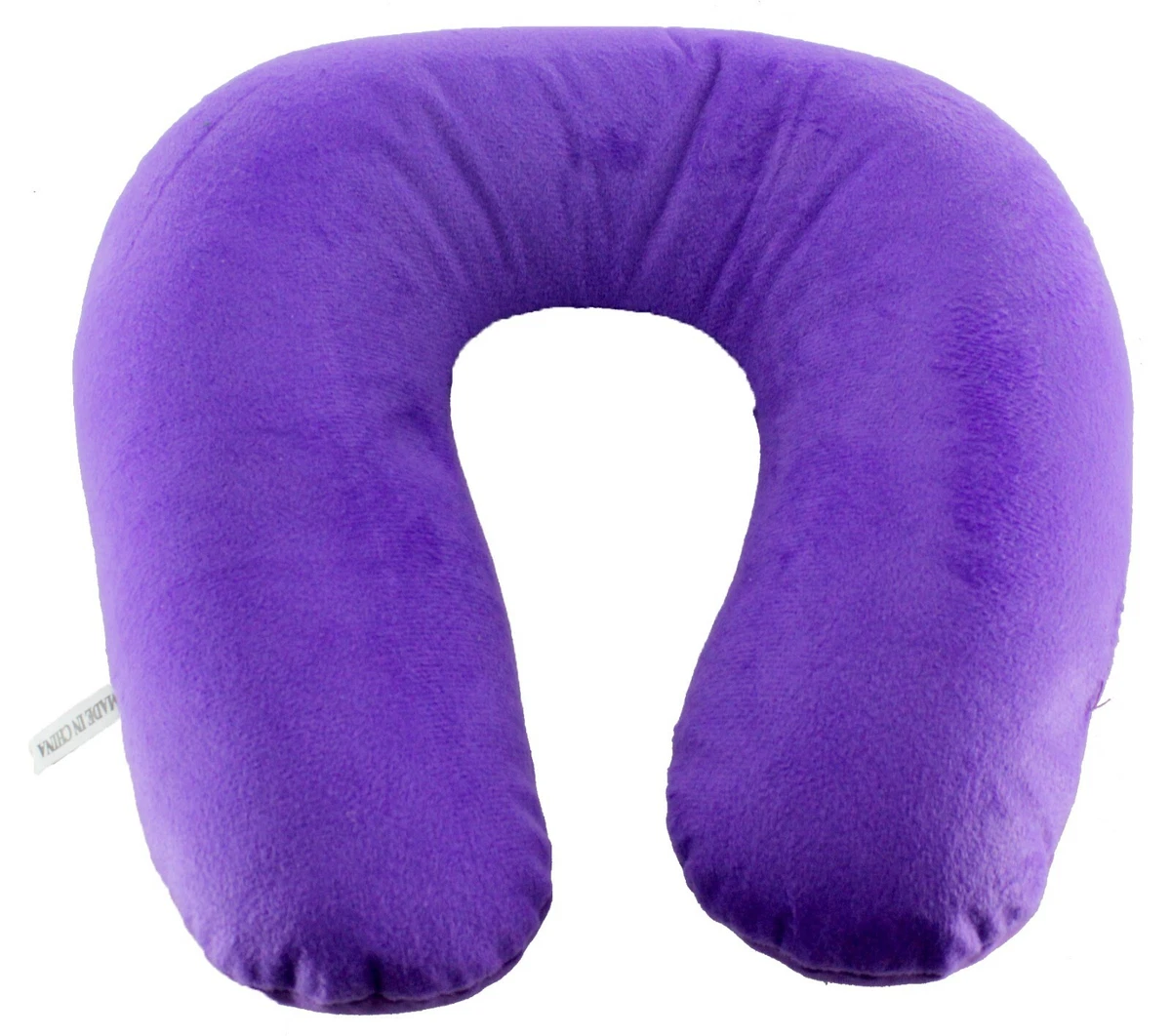 Neck Travel Pillow Velour Fleece Cover Micro Bead Filled Large U