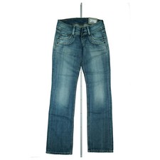 Pepe Jeans Blush ladies trousers regular fit straight low waist 34 S W26 L32 blue New
