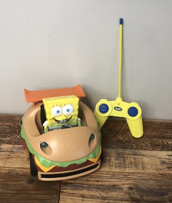 Spongebob SquarePants Remote Control Krabby Patty Car tested & Works!