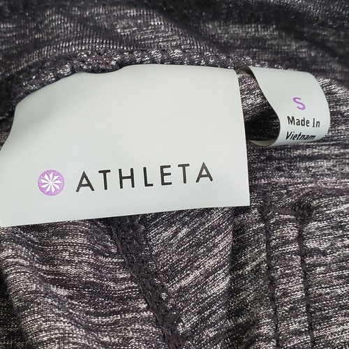 Athleta Women's Cropped Space Dye Drawstring Joggers Sweatpants Elastic Cuffs - Picture 5 of 9