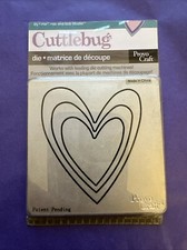 Cuttlebug Dies By Provo Craft Lot Of 5-Flower,Funky Square/Circle,Hearts, Persia