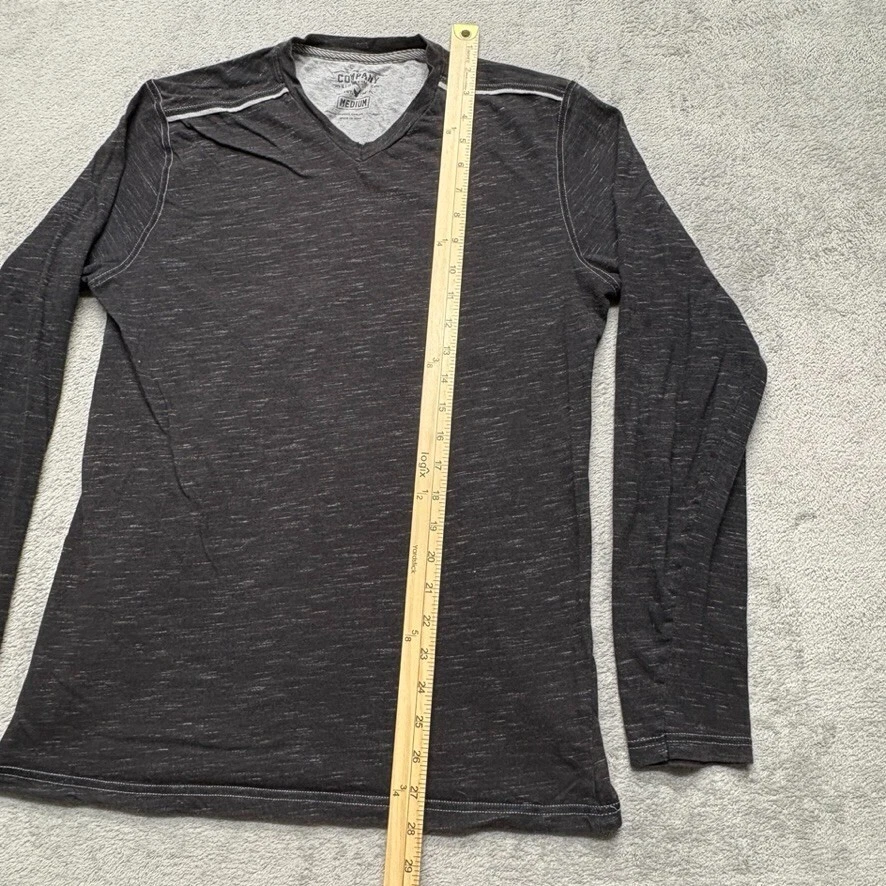 Camisa Company 81 manga larga cuello en V para hombre gris medio Foto 4 de 4