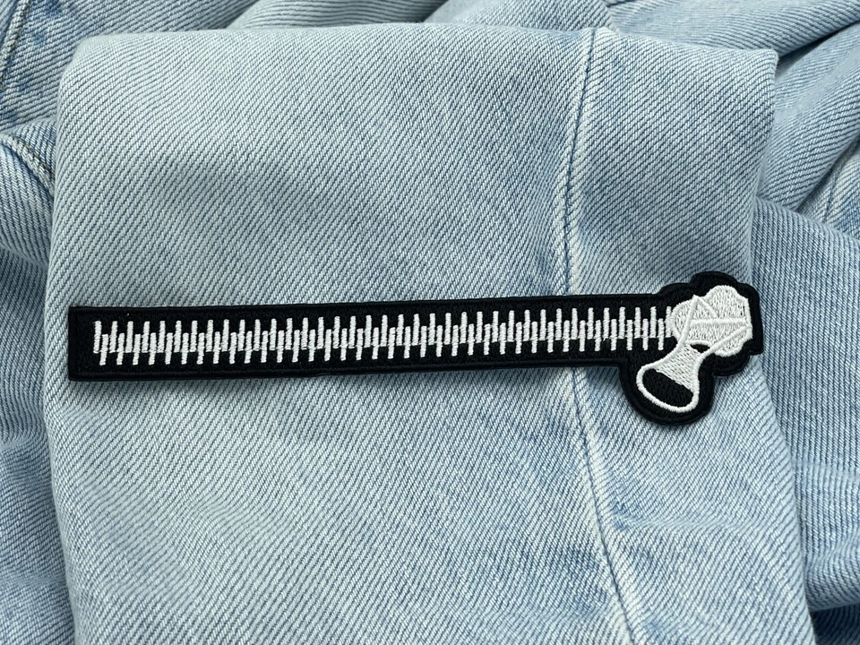 Lang gerader Reißverschluss Patch - Aufbügler für Kleidung, Patches, Bügelbilder - Bild 4 von 4