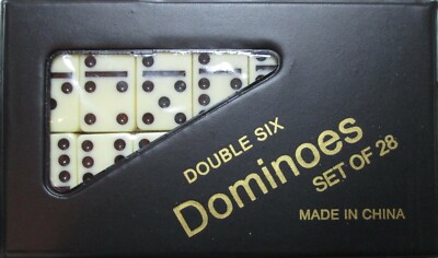 DOMINOES ONLINE DOUBLE SIX GAME MINI SET 28 TILES & CASE/FREE DOMINO ...