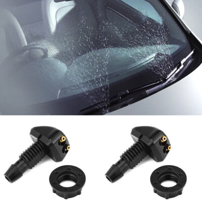 #ad Adjustable 2 Dual Holes Windshield Washer Nozzle Wiper Water Spray Jet Universal $7.55