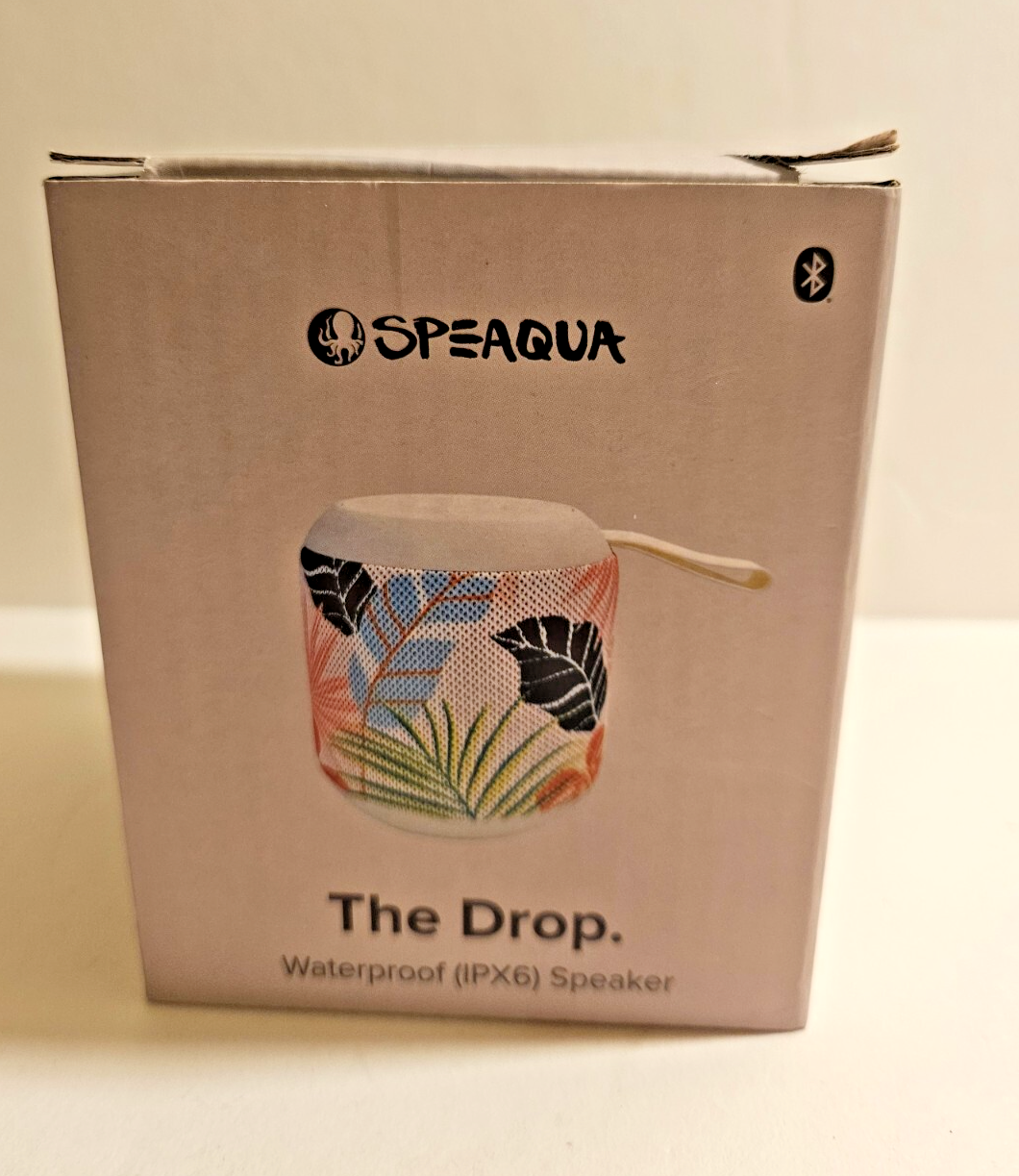Speaqua The Drop IPX6 Waterproof Bluetooth Speaker Beach Floral New In Box-image