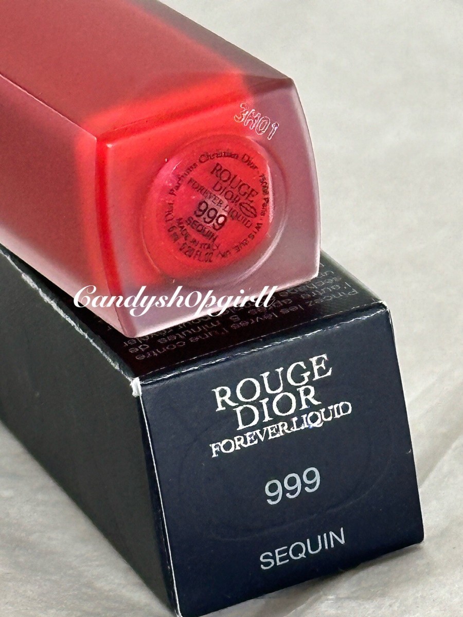 NEW DIOR Rouge Forever Sequin Liquid Glitter Lipstick (999