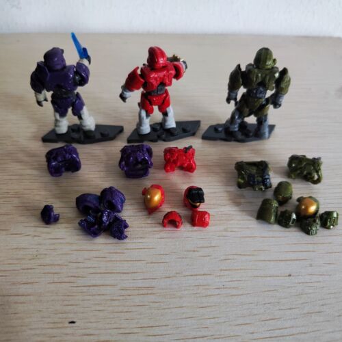 Halo Mega Construx Halo UNSC Spartan III Red JFO Changable Armors - Lot of 3pcs - Picture 3 of 4