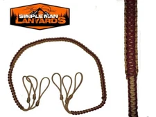  Paracord Game Tote/ Duck tote  Carrier Strap Burgundy & Tan