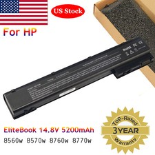 VH08XL Battery for HP Elitebook 8560W 8570W 8760W 8770W VHO8 632425-001 5200mAh