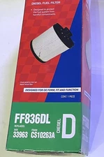 Duralast Fuel Filter FF836DL ~ Replaces WIX 33963, FRAM CS10263A