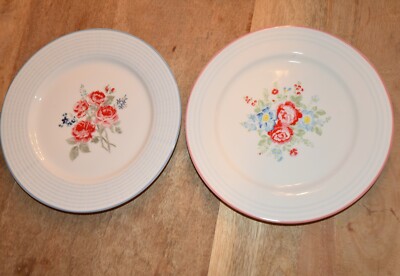 Greengate 2 Speiseteller rot hellblau