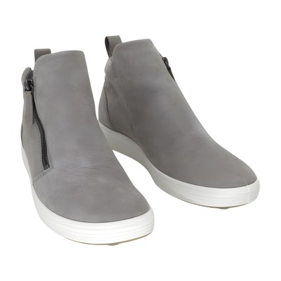 Ecco Womens Soft 7 Zip Booties Warm Grey Size 11-11.5
