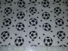 Soccer Balls Sports Cotton Fabric Sold by Yard