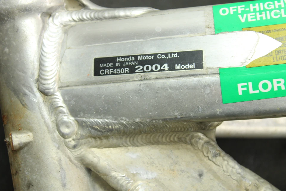 2004 年本田 Crf450r 车架 B4460 — 第 2/4 张图片