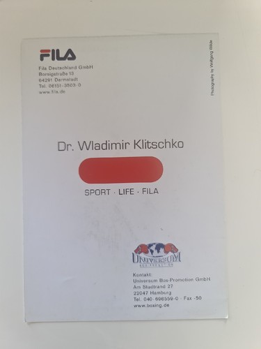 Dr. Wladimir Klitschko Autogramm Signiert Original Autograph Signed - Bild 2 von 2