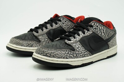 【SAINT LUXURE】 NIKE BLACK Size 9.5 - Nike Supreme x Dunk Pro SB Low Black Cement for
