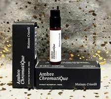 2x~Maison Crivelli~Ambre Chromatique~Extrait de Parfum~1.5ml each~Trial Vial~NIB