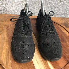Cole Haan ZeroGrand Wingtip Oxford Womens 7B Black Suede Dress Shoes Sneakers