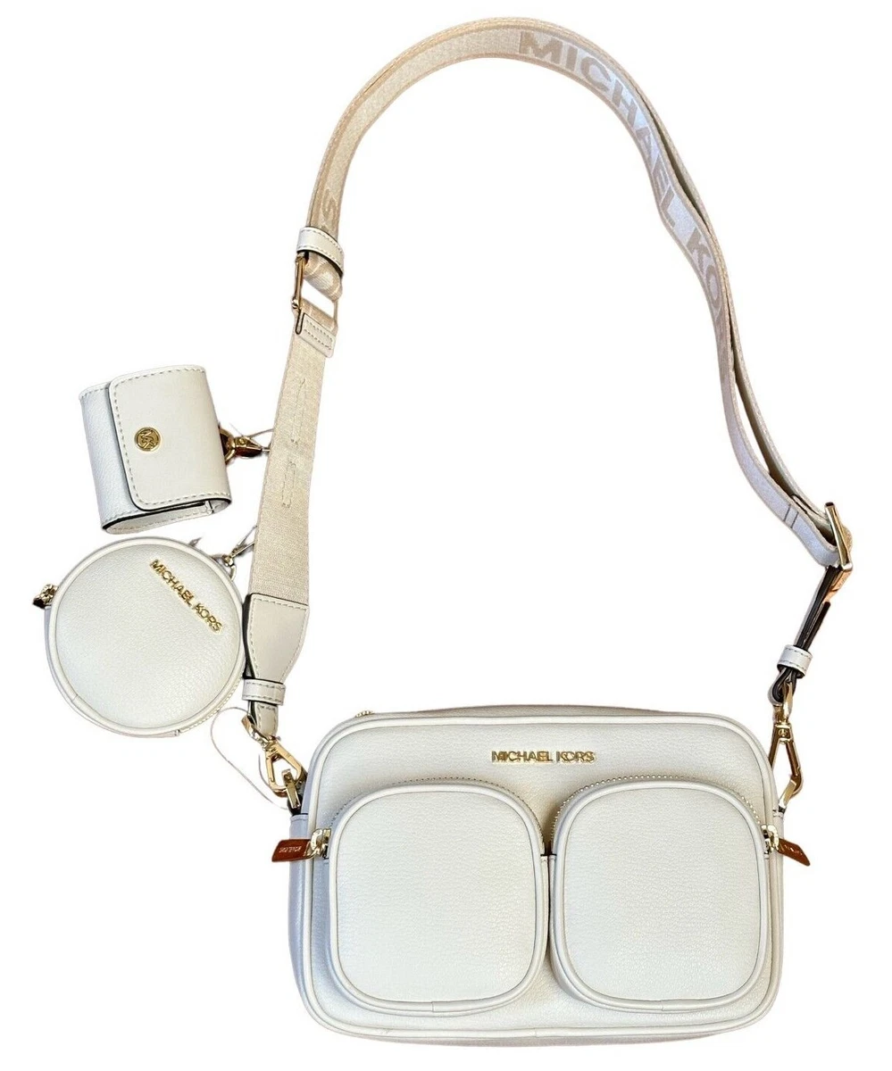 Michael Kors Jet Set Crossbody Bag Tech Accessories Attachments Mk Light Cream