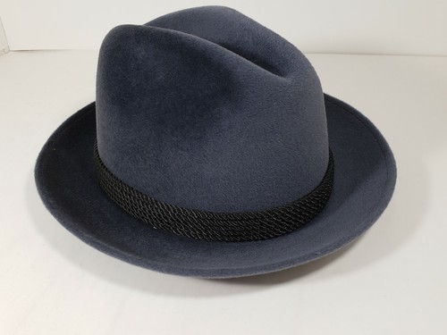 BORSALINO ALTON FUR FELT HAT FEDORA GRAY MADE IN ITALY - Picture 4 of 9