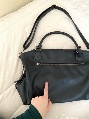 Forever 21 Women’s Black Messenger Crossbody Shoulder Bag Handbag Purse Large - Picture 2 of 16