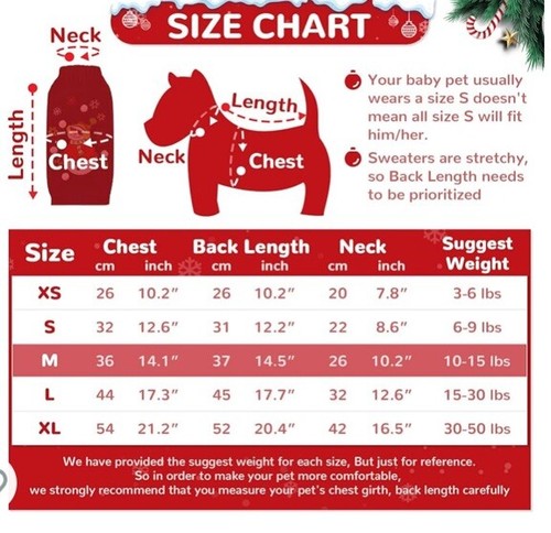 PETCARE Black Snowman Dog Cat Ugly Christmas Sweater Pet Clothes Vest Size XS - Picture 10 of 12