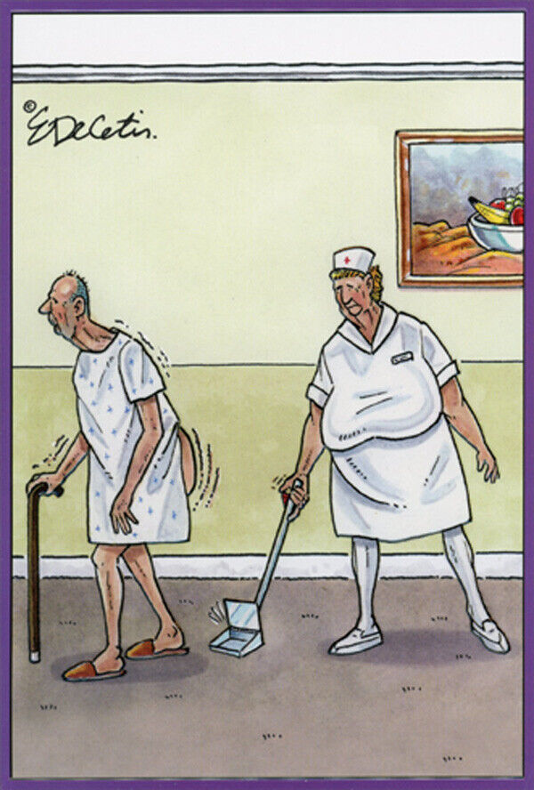 Old Man Nurse and Pooper Scooper Humorous / Funny Birthday Card for Him Man  25821304144 | eBay