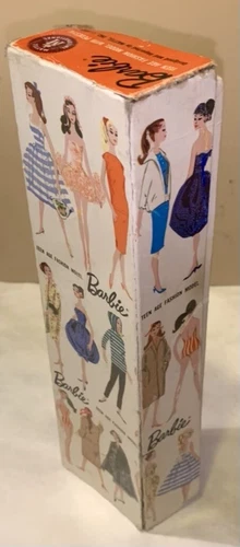Vtg 1959 Ponytail Barbie Early Box Only #3 Gay Parisienne 850 Missing Piece RARE