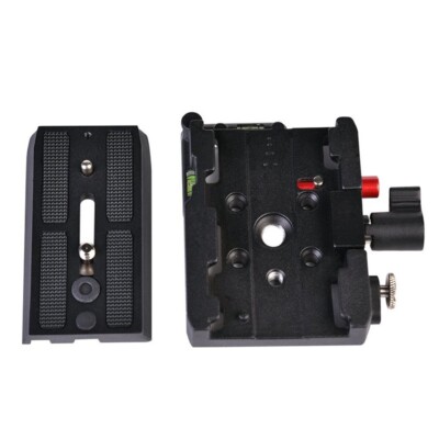Schnellspanner-Klemmadapter + 1/4-Zoll-Montageplatte für Manfrotto 701HDV-Stativ