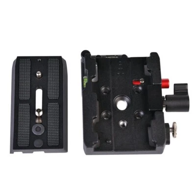 KINGJOY Adattatore morsetto sgancio rapido + piastra di montaggio 1/4" per treppiede Manfrotto 701HDV