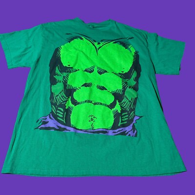 Marvel Incredible Hulk T Shirt Adult Large Green Muscles Superhero Hero  Comics