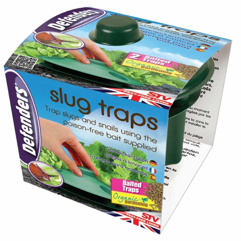 Poison-Free Slug Traps Organic Bait Supplied Traps Slugs Snails Defenders 2 Pack